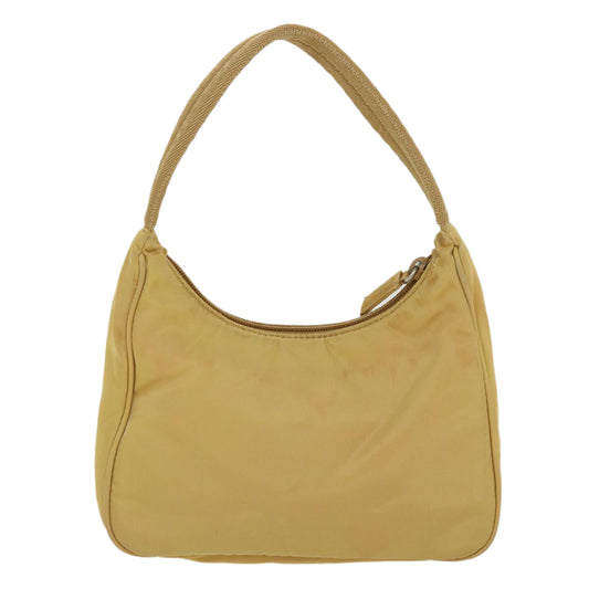 PRADA Hand Bag Nylon Beige  37557