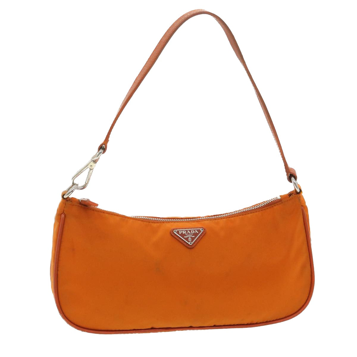 PRADA Accessory Pouch Nylon Orange  37889