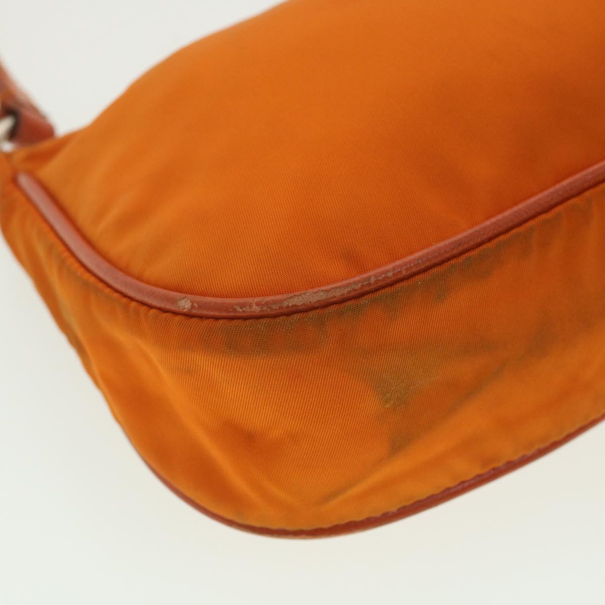 PRADA Accessory Pouch Nylon Orange  37889