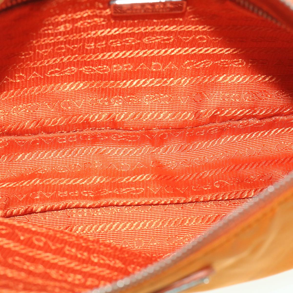 PRADA Accessory Pouch Nylon Orange  37889