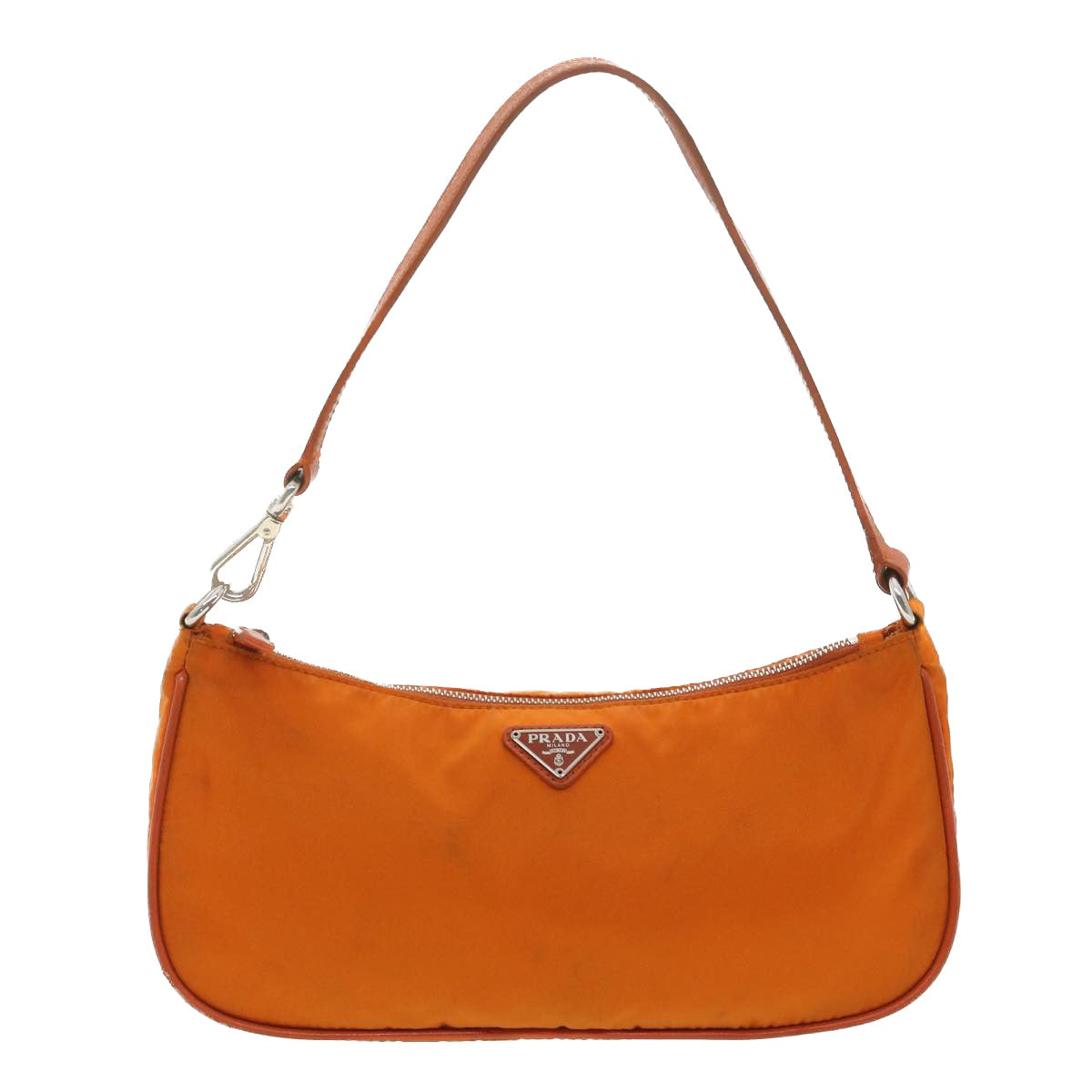 PRADA Accessory Pouch Nylon Orange  37889