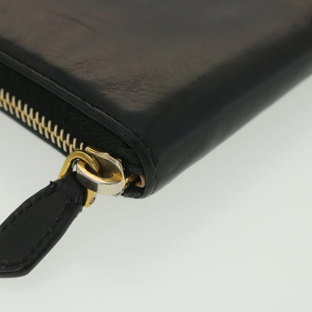 PRADA Long Wallet Leather Black  37991