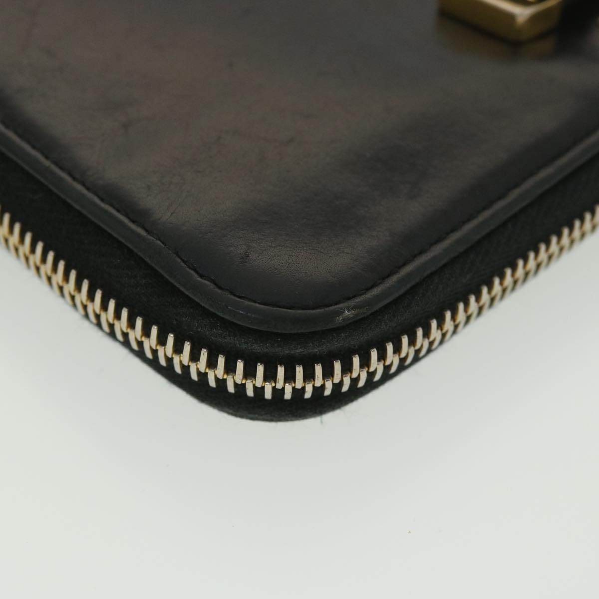 PRADA Long Wallet Leather Black  37991