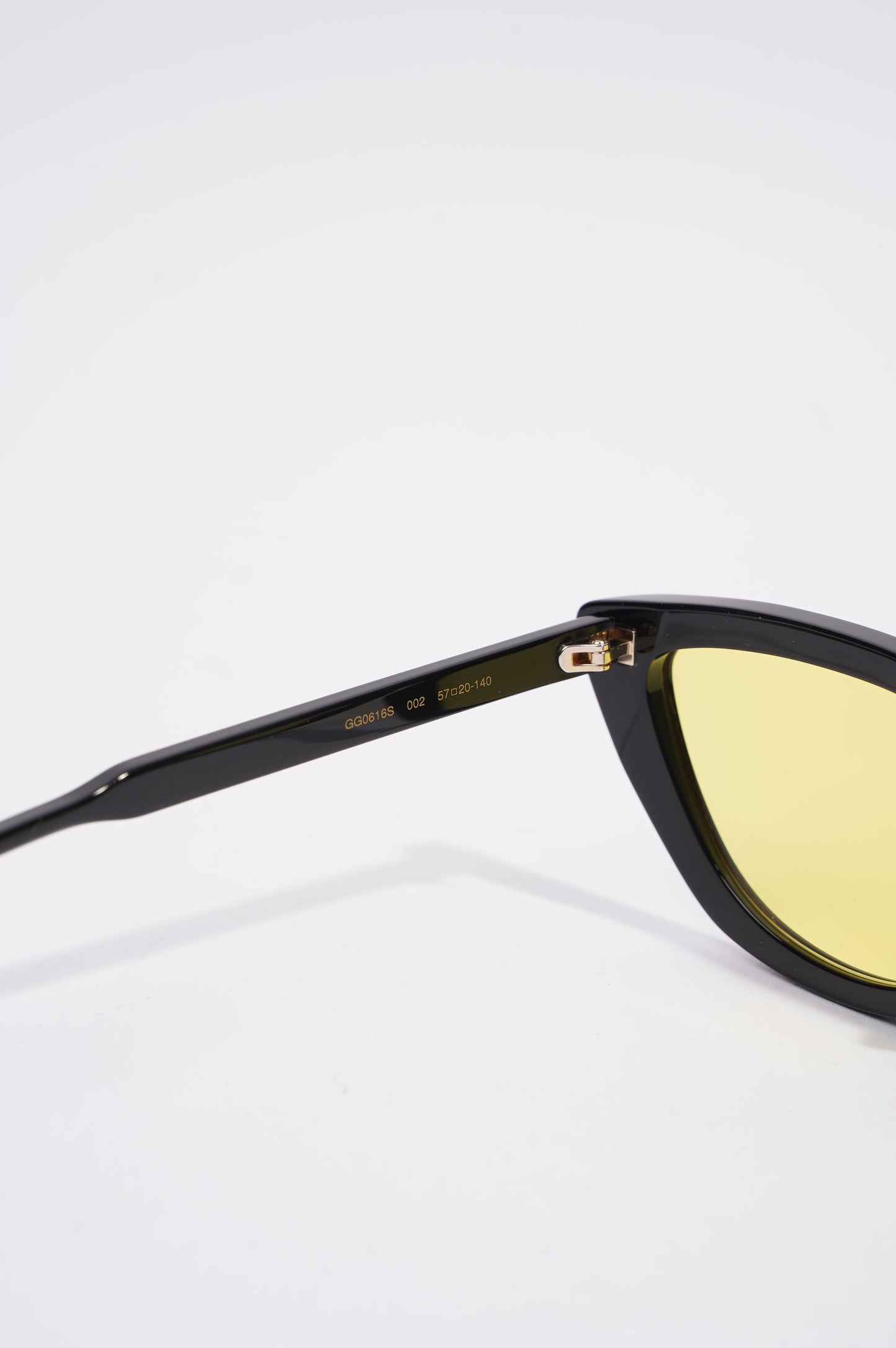 Gucci Womens GG0616S Sunglasses Black / Yellow 140