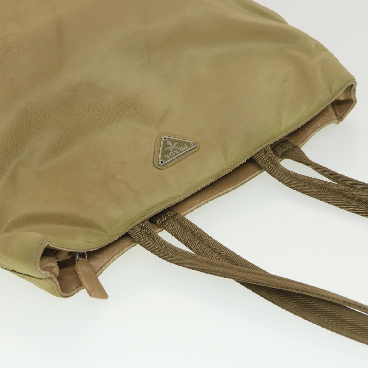 PRADA Shoulder Bag Nylon Khaki  38297