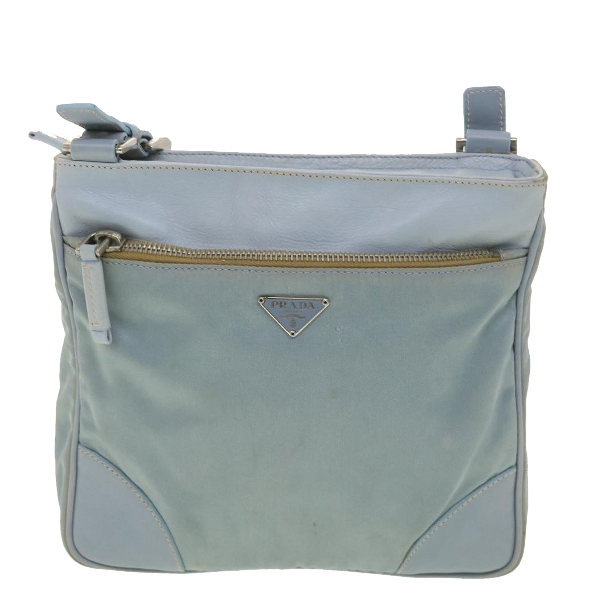 PRADA Shoulder Bag Nylon Light Blue  38317