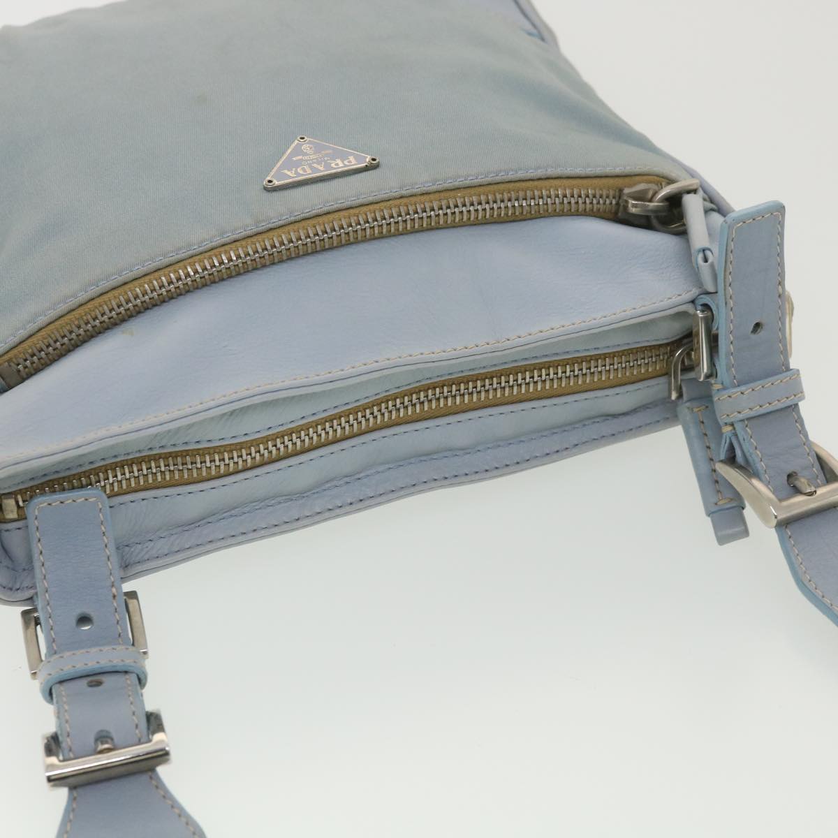 PRADA Shoulder Bag Nylon Light Blue  38317