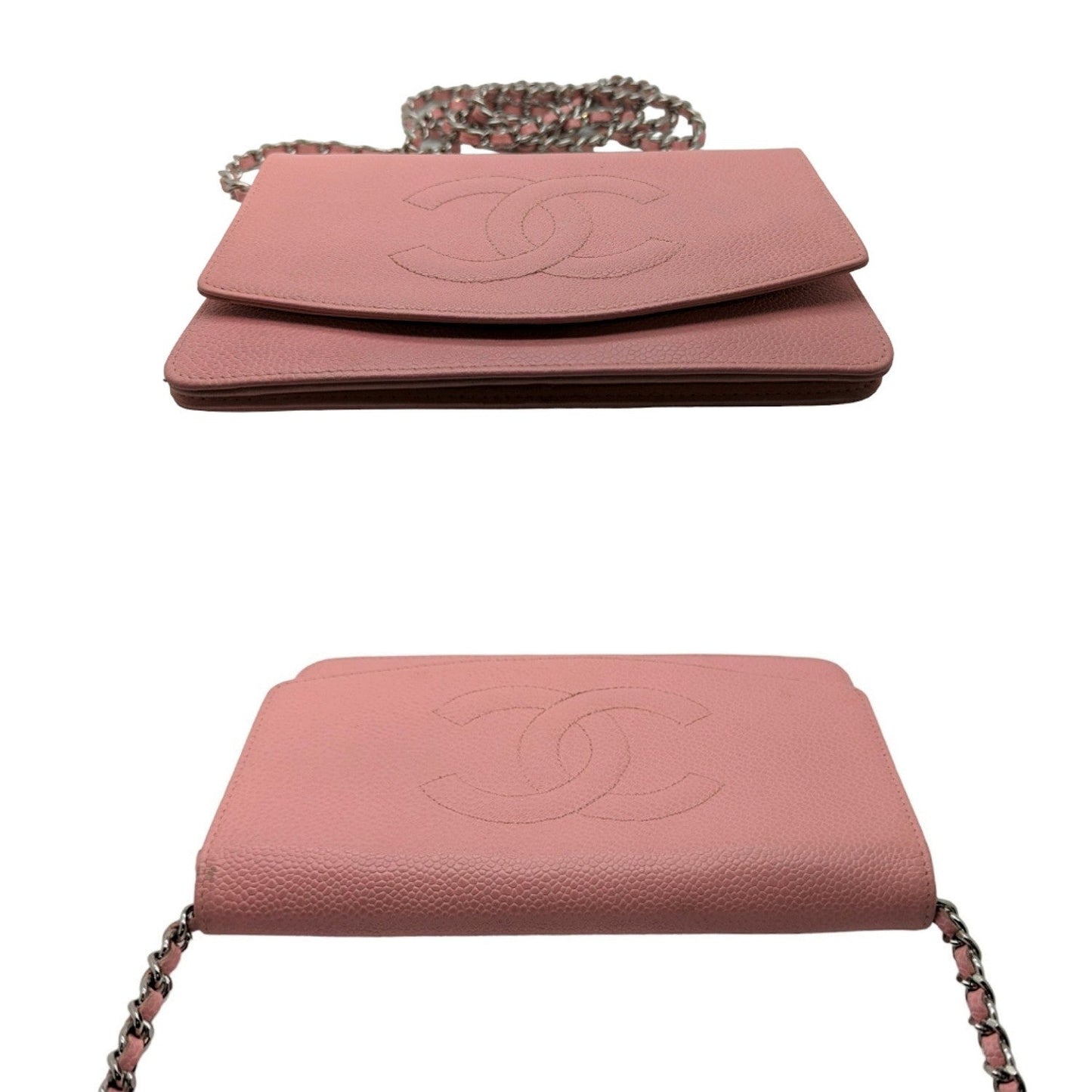 Chanel bags Vintage Pink Caviar Timeless Wallet On Chain WOC