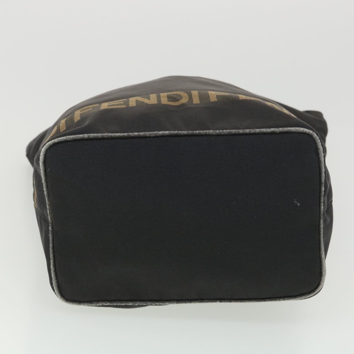 FENDI Hand Bag Nylon Black Brown  38483