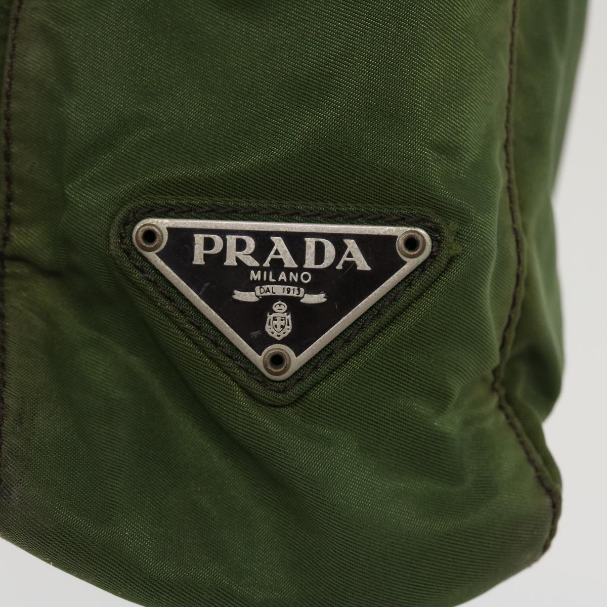 PRADA Hand Bag Nylon Green  38494