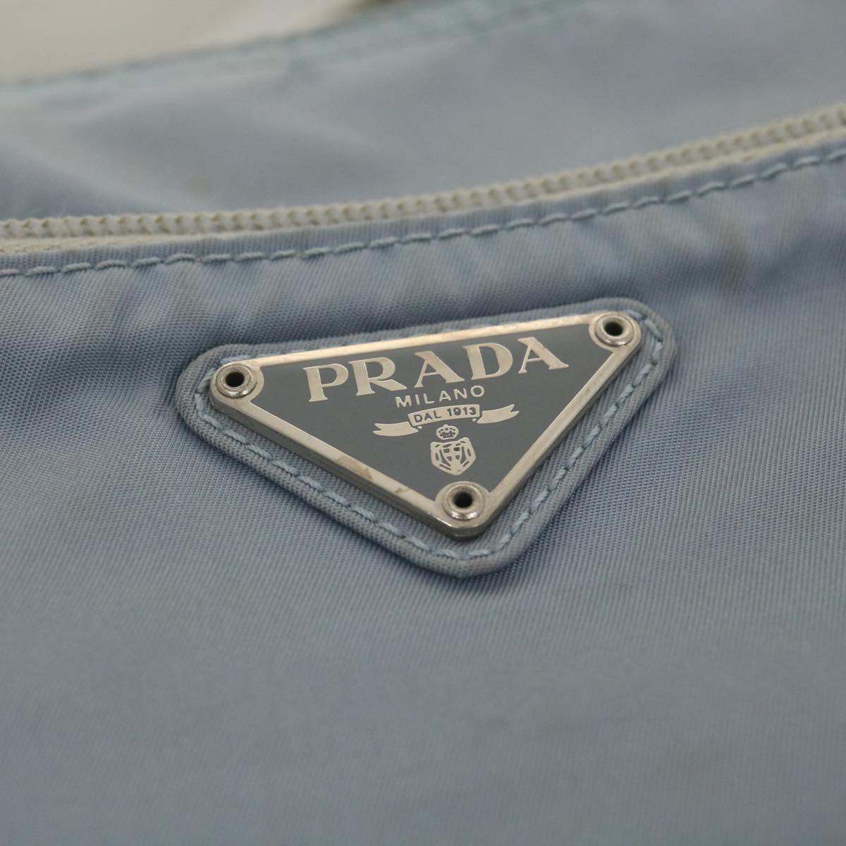 PRADA Shoulder Bag Nylon Light Blue  38497