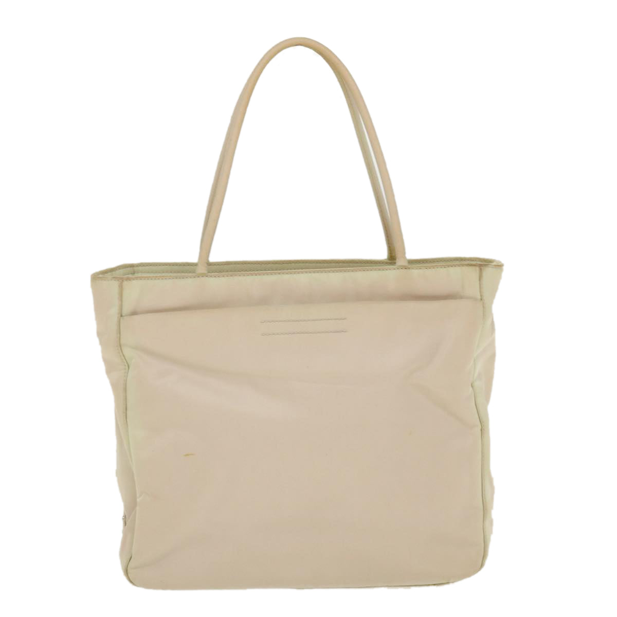 PRADA Hand Bag Nylon Cream  38509