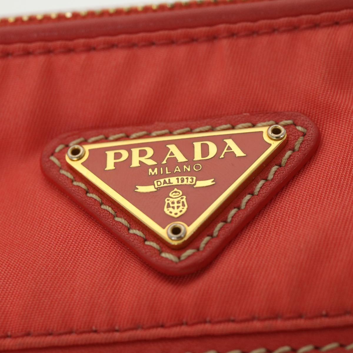 PRADA Shoulder Bag Nylon Orange  38772