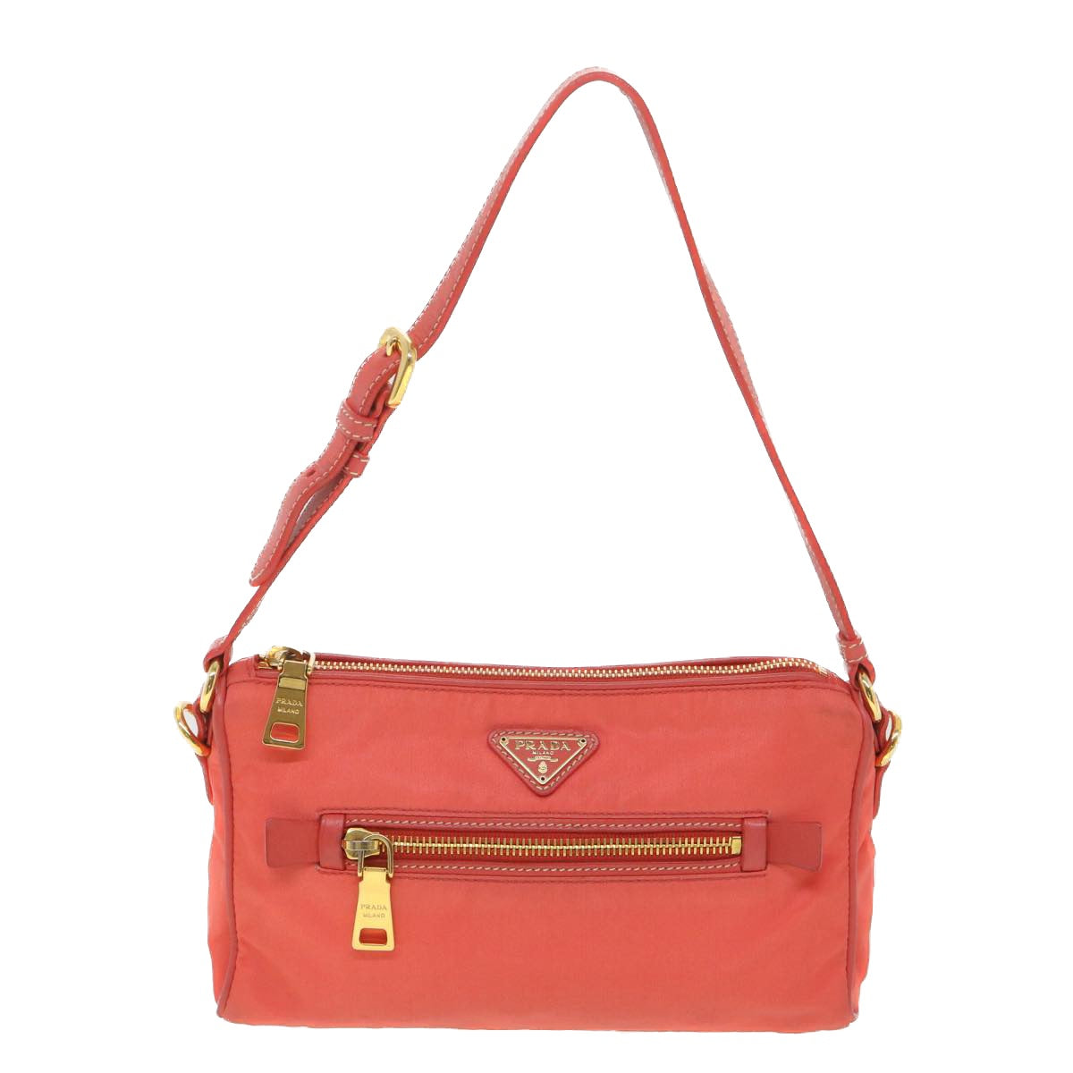 PRADA Shoulder Bag Nylon Orange  38772