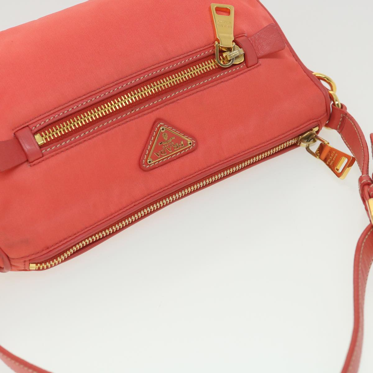 PRADA Shoulder Bag Nylon Orange  38772