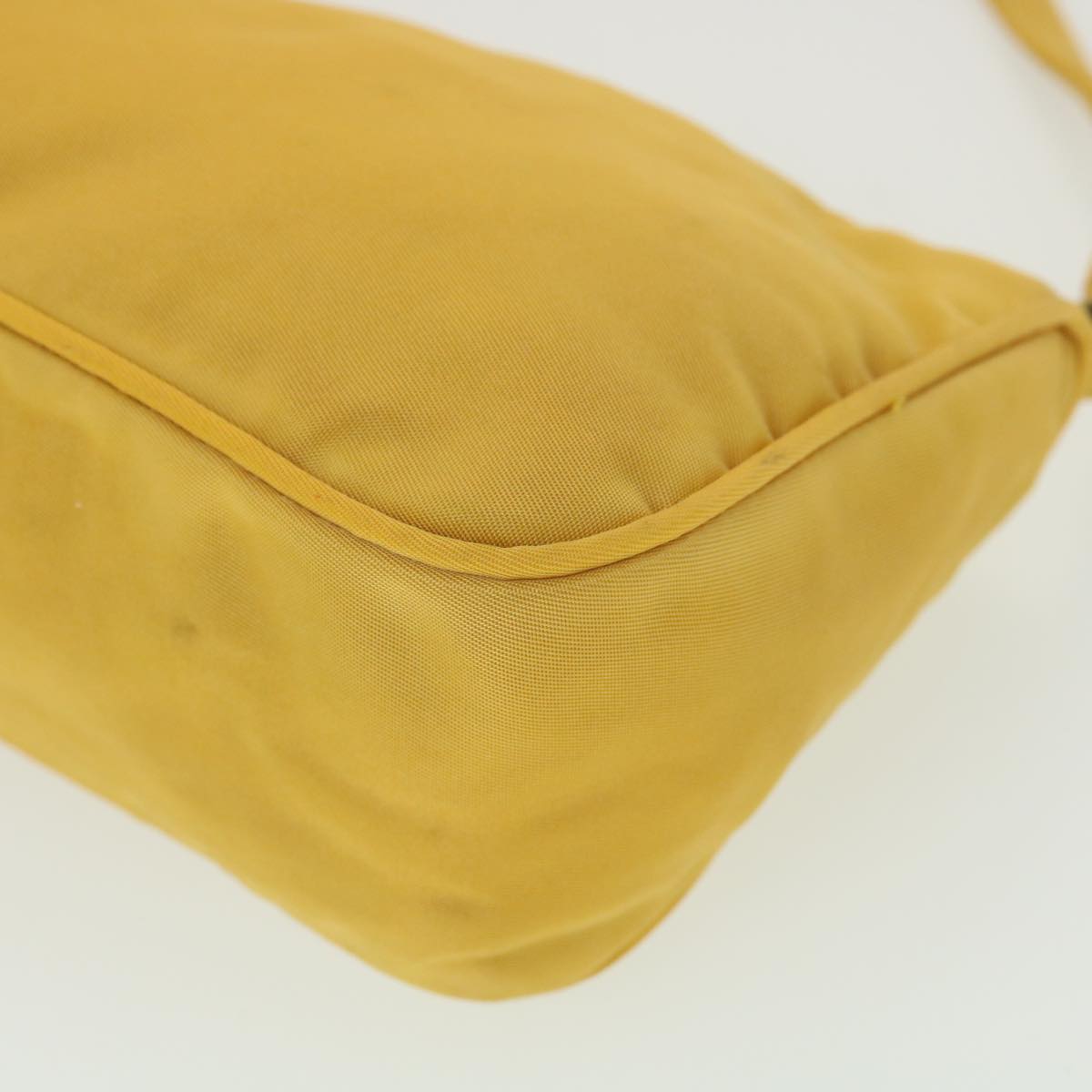 PRADA Accessory Pouch Nylon Yellow  38793