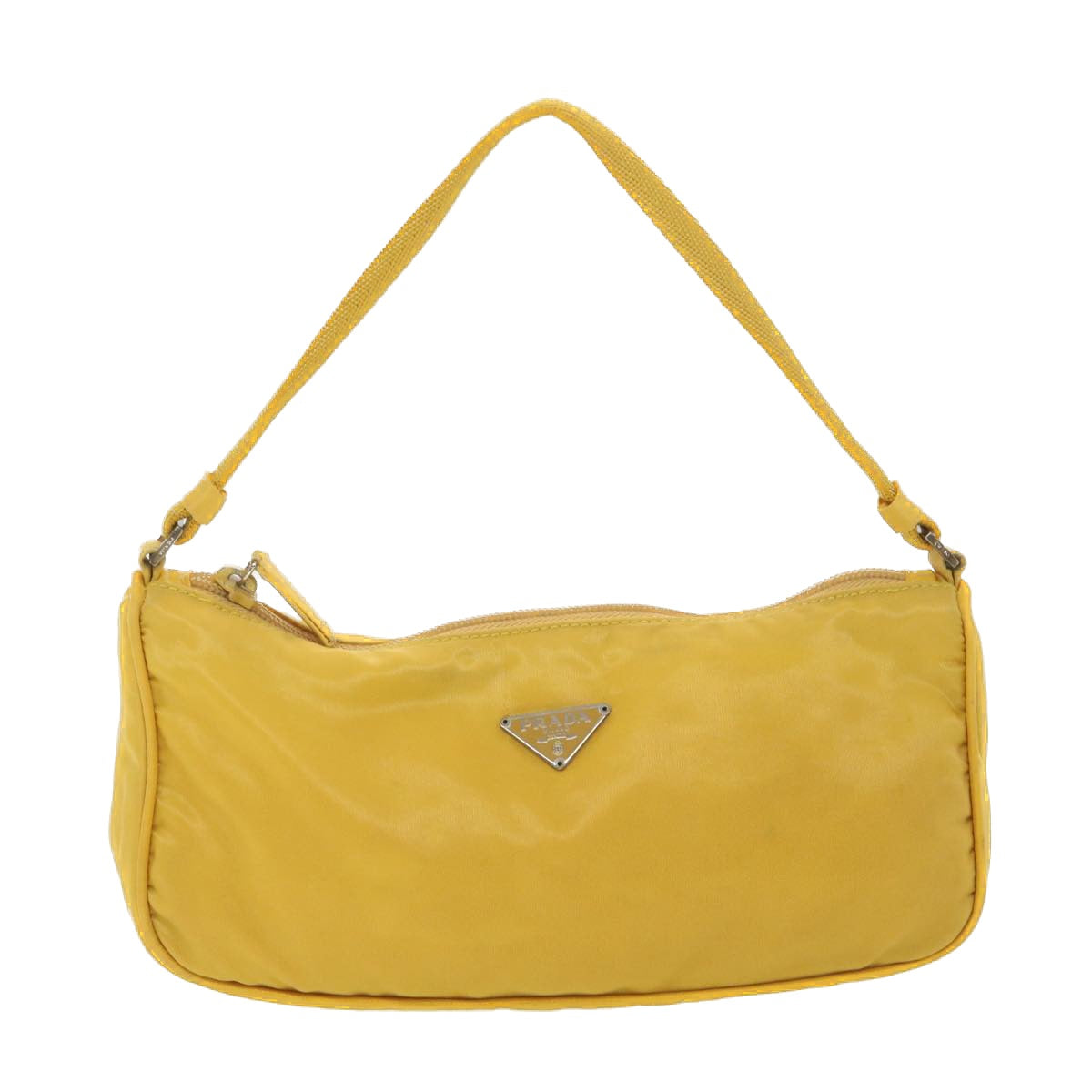 PRADA Accessory Pouch Nylon Yellow  38793