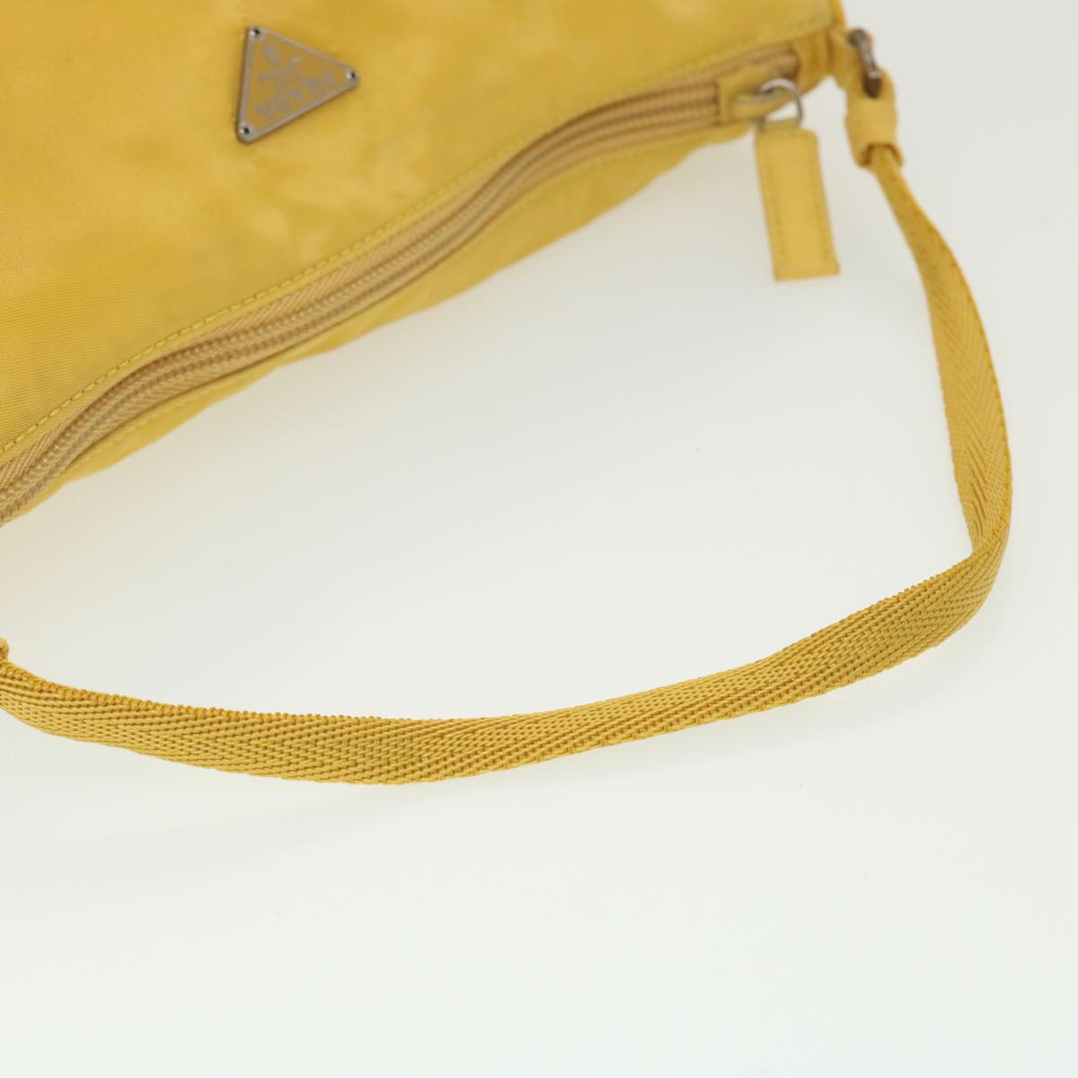 PRADA Accessory Pouch Nylon Yellow  38793