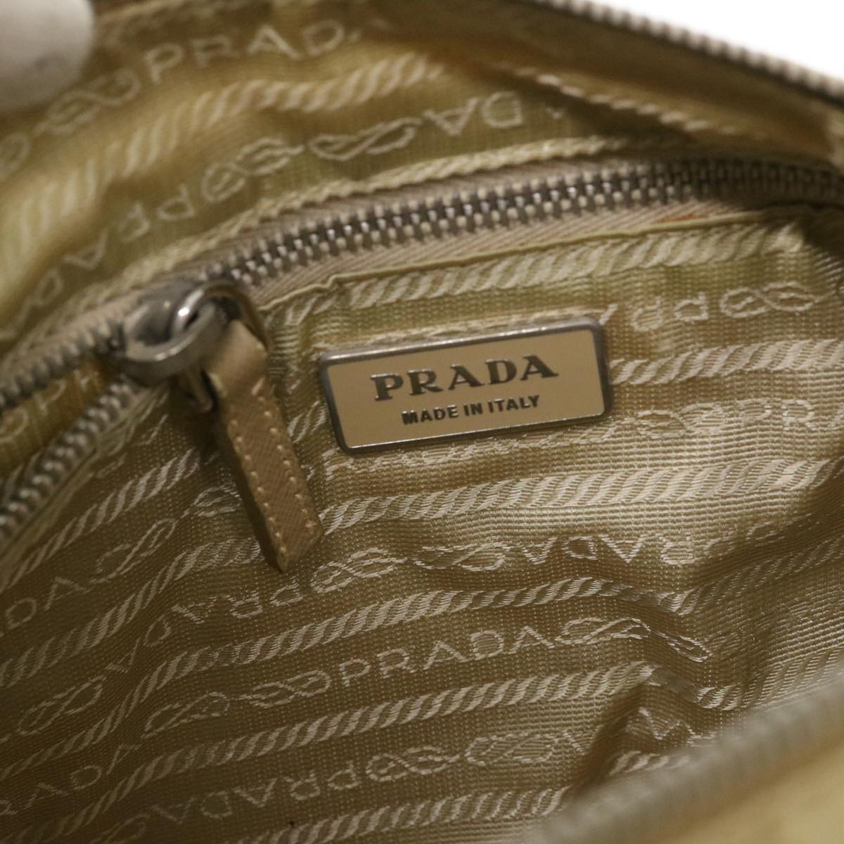 PRADA Shoulder Bag Nylon Beige  38805