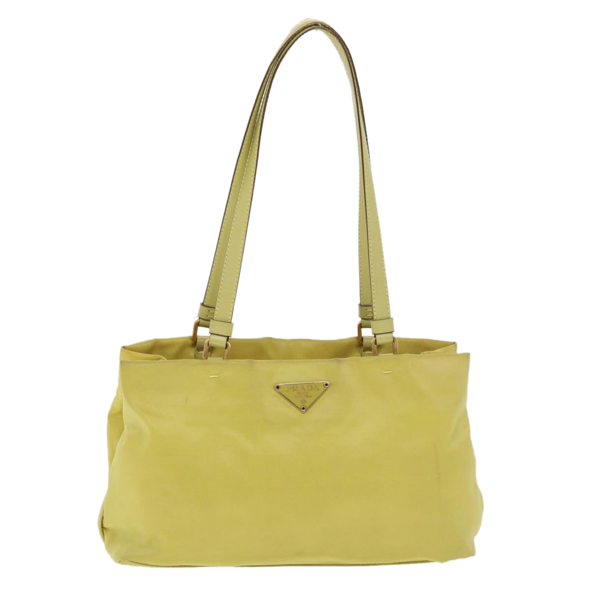 PRADA Shoulder Bag Nylon Yellow  39147