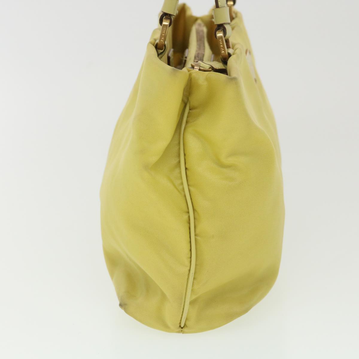 PRADA Shoulder Bag Nylon Yellow  39147