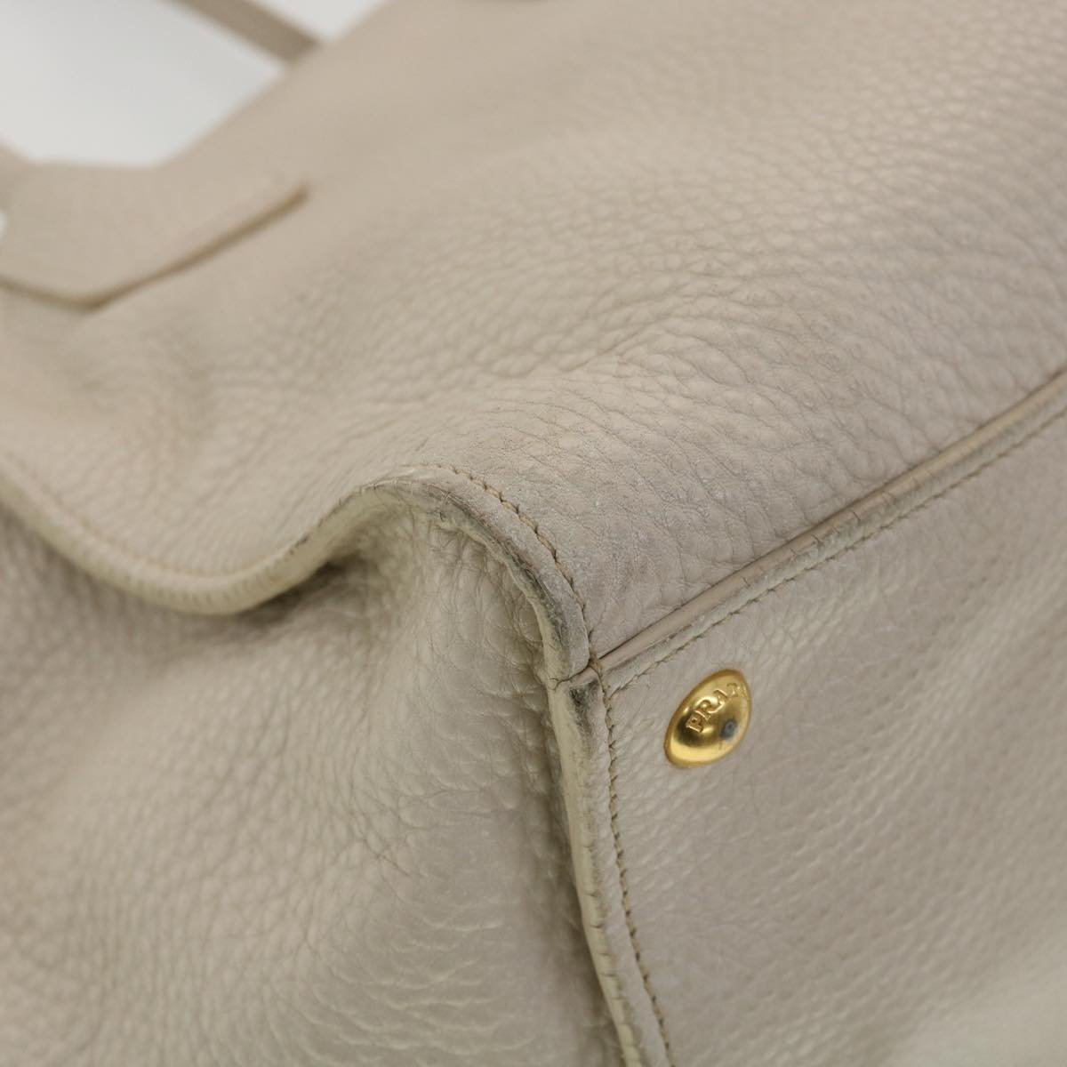 PRADA Hand Bag Leather 2way Beige  39299