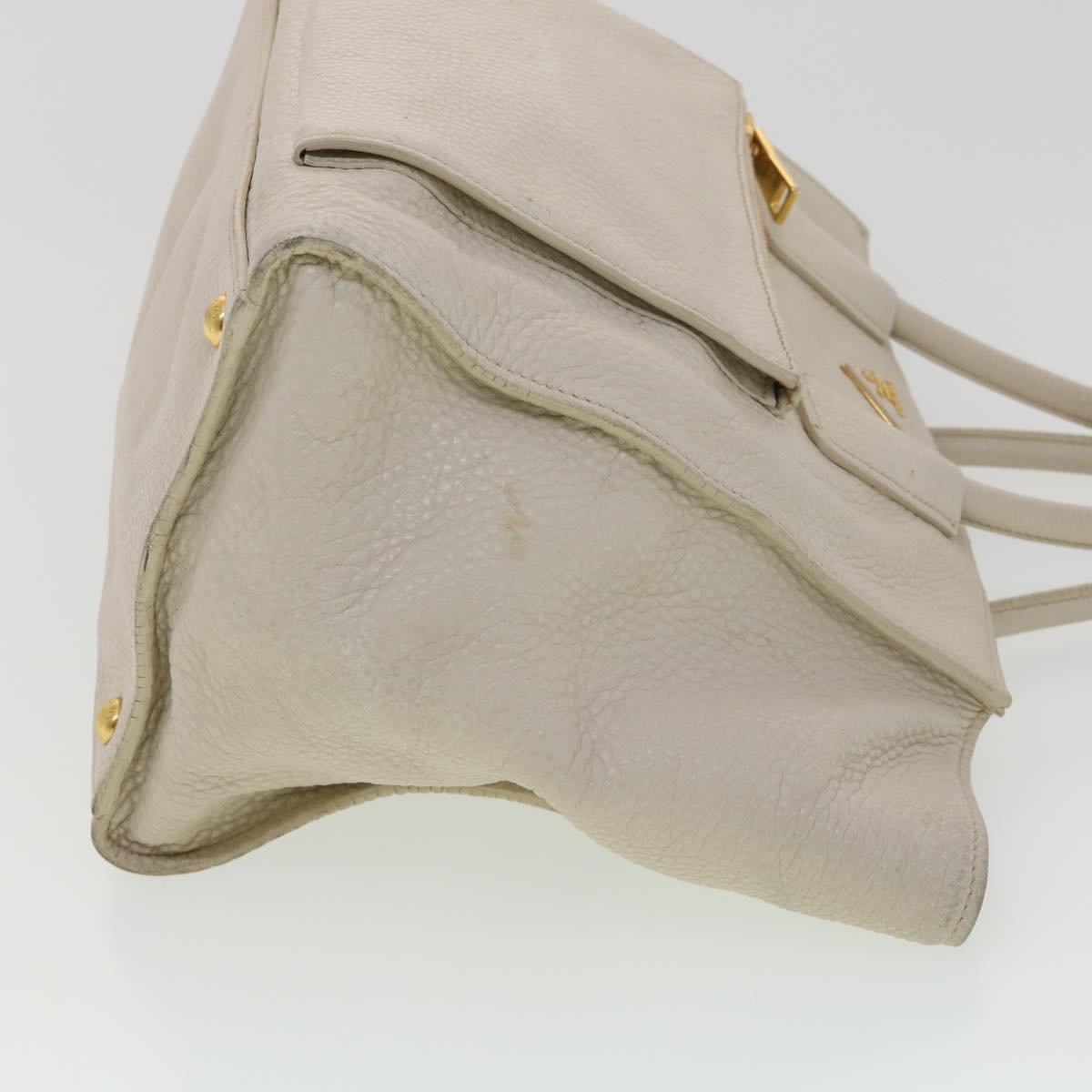 PRADA Hand Bag Leather 2way Beige  39299