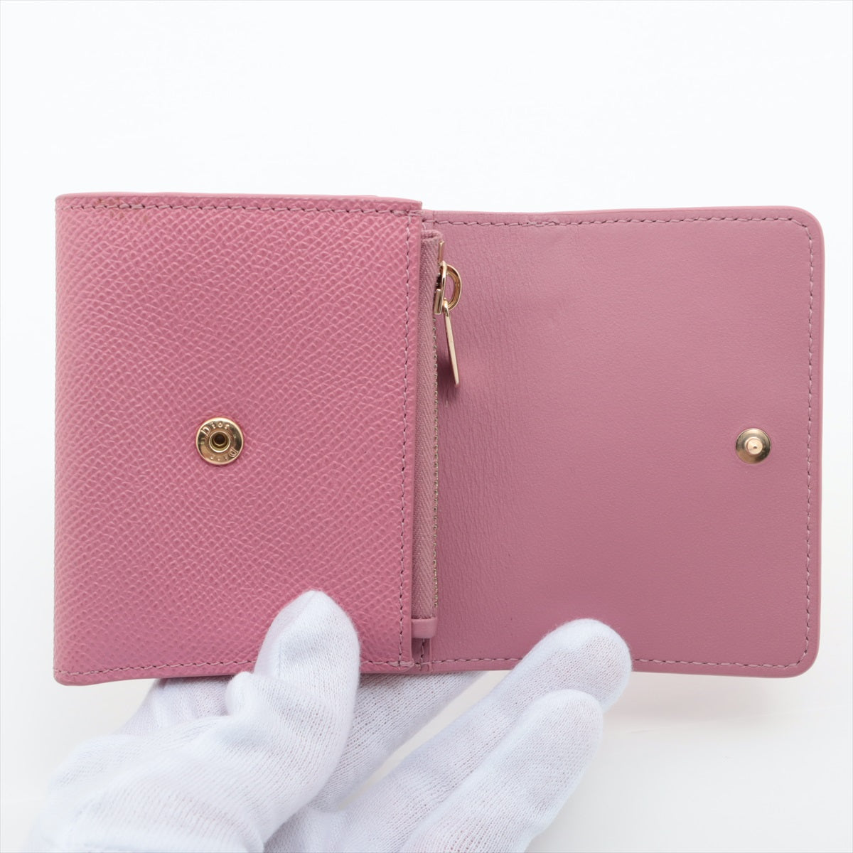 Dior Montaigne Leather Wallet Pink