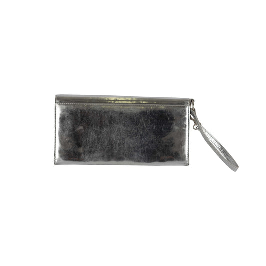 DIOR Christian Dior Metallic Silver Pochette