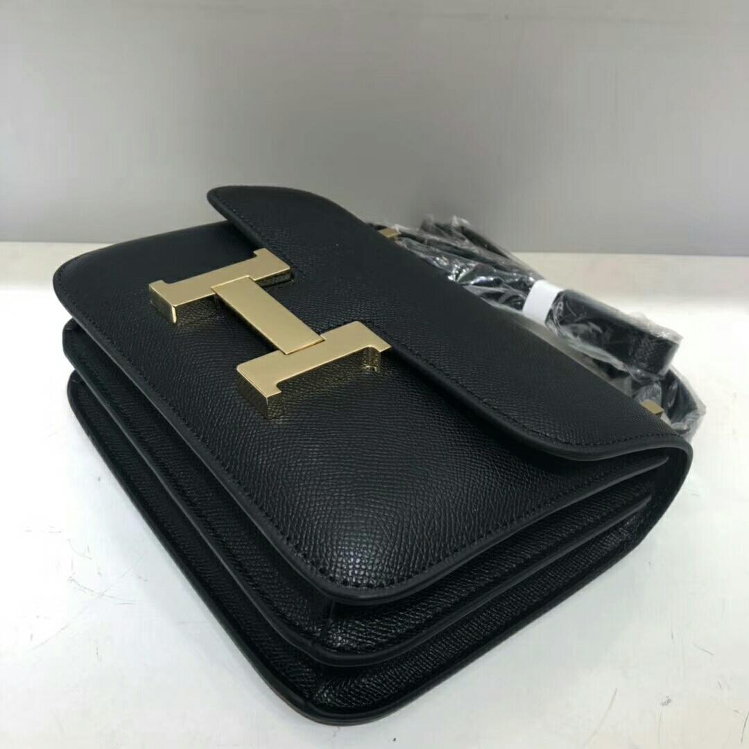 HM Constance 23 Epsom Black For Women, Womenâ€™s Handbags, Shoulder Bags 9in/23cm