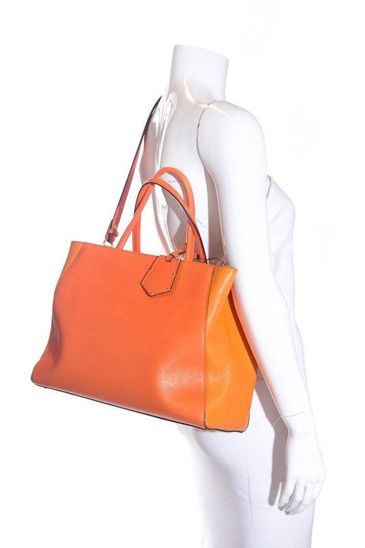 Fendi Orange Medium 2Jours Tote Bag