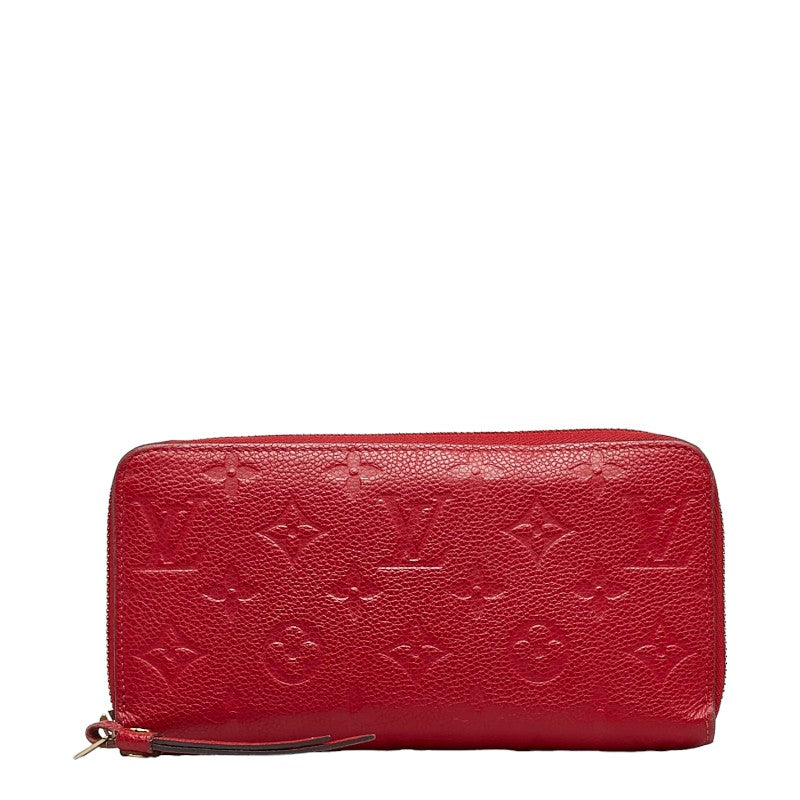 Louis Vuitton Monogram Implant Jeep Wallet Long Wallet M63691 Scarlet Red Car Friser Ladies Louis Vuitton