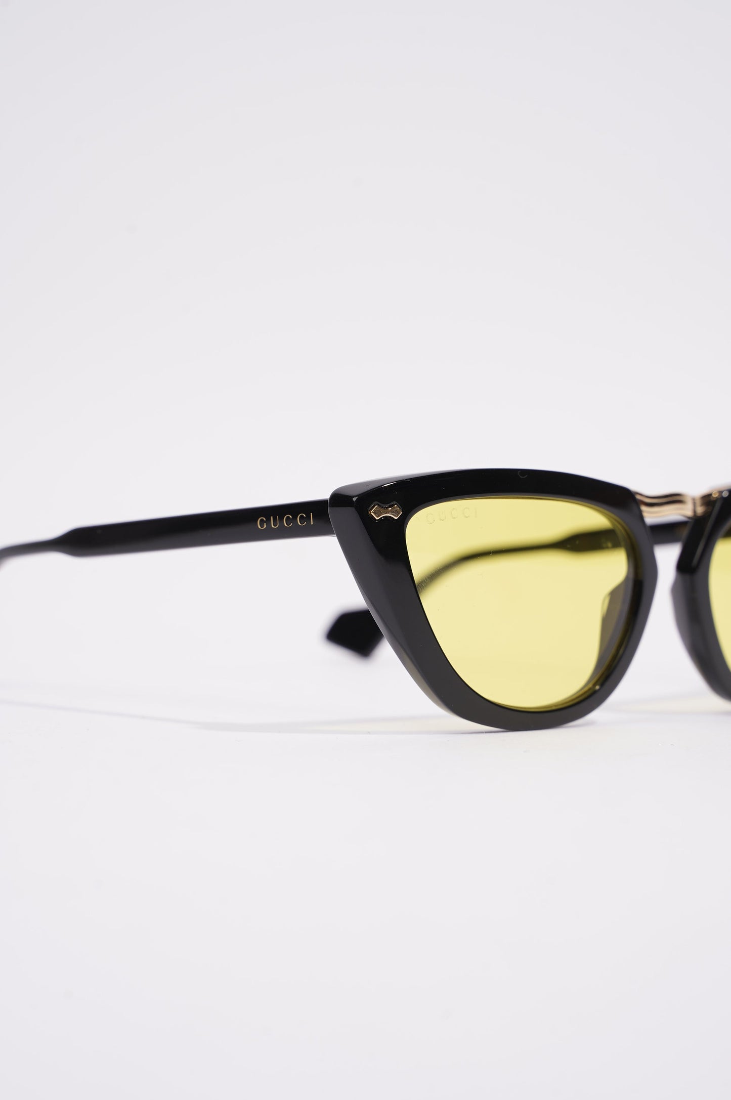 Gucci Womens GG0616S Sunglasses Black / Yellow 140