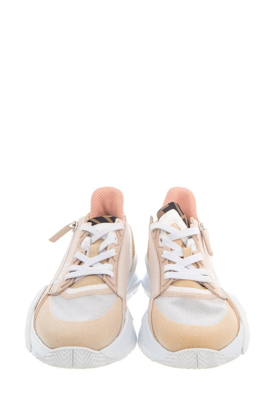 Fendi Flow Tan & Pink Sneakers SZ 37