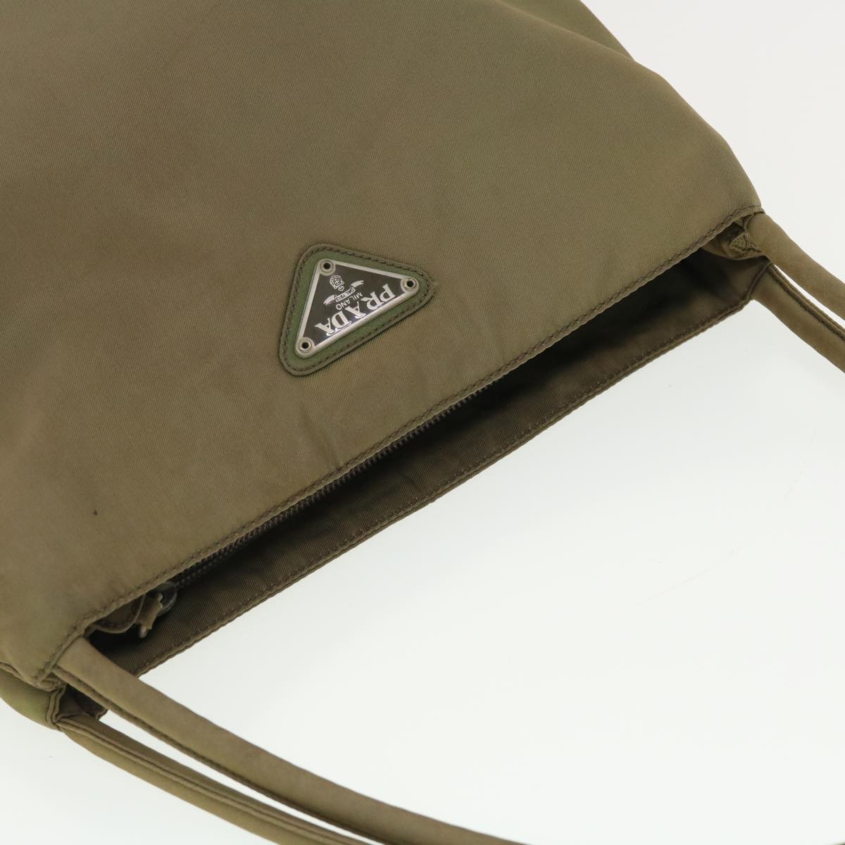 PRADA Hand Bag Nylon Khaki  40088