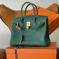 HM Birkin Nata Swift Dark Green For Women Gold Toned Hardware 11.8in/30cm
