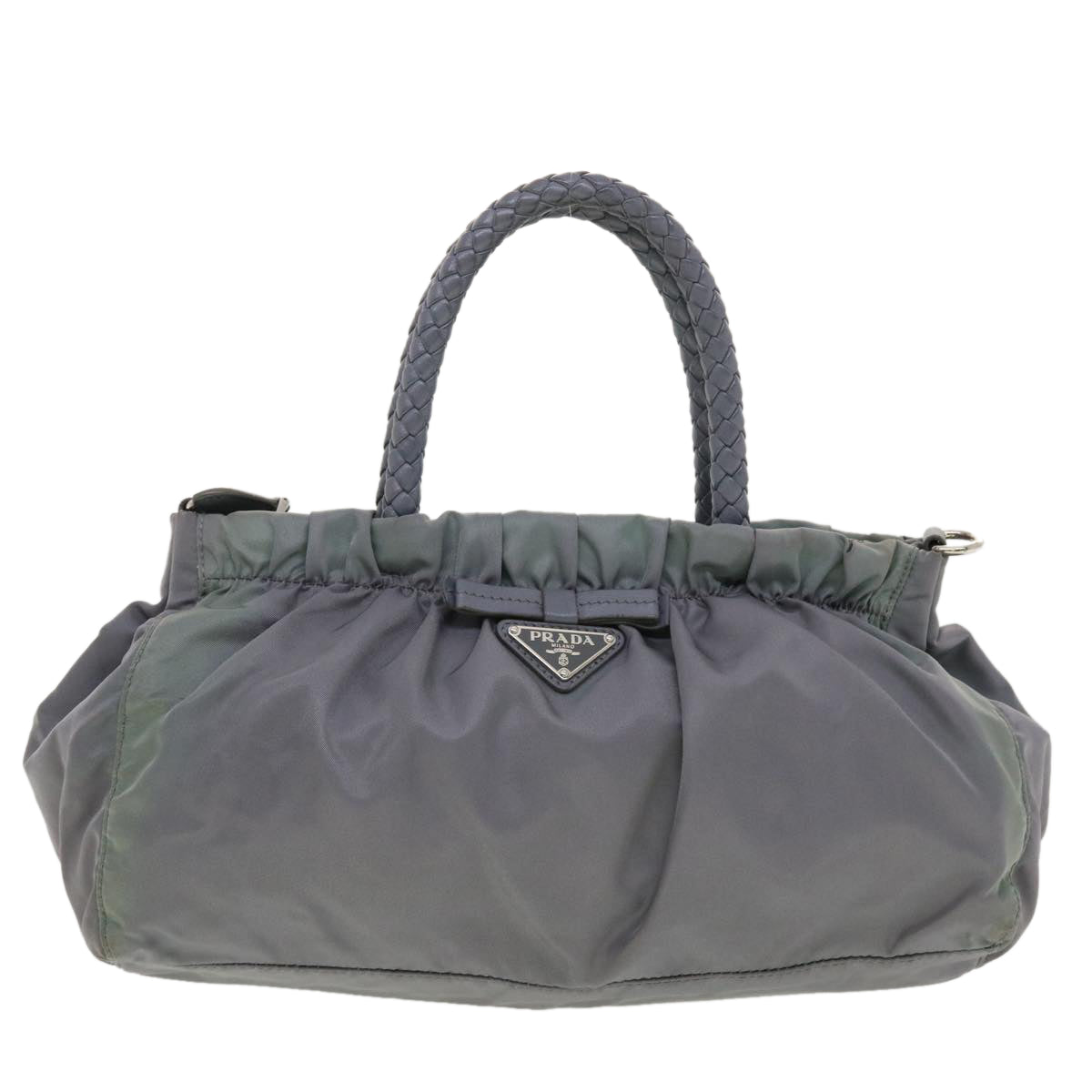 PRADA Hand Bag Nylon 2way Gray  40251