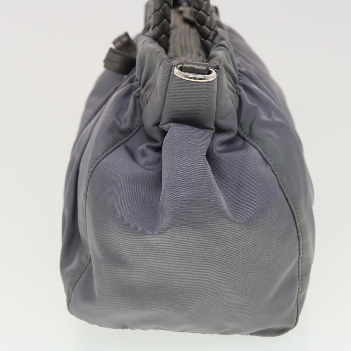 PRADA Hand Bag Nylon Gray  40329