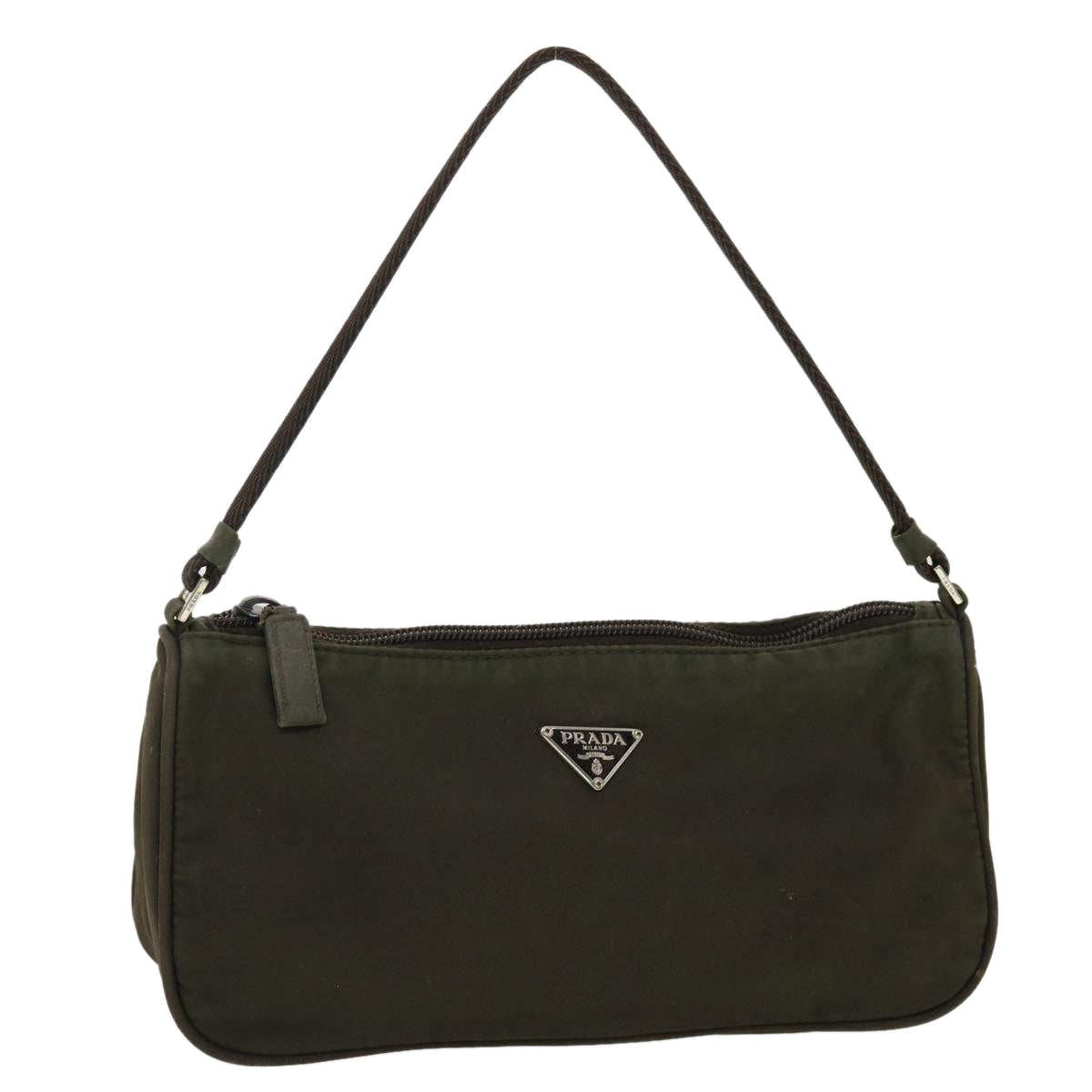 PRADA Accessory Pouch Nylon Khaki  40332