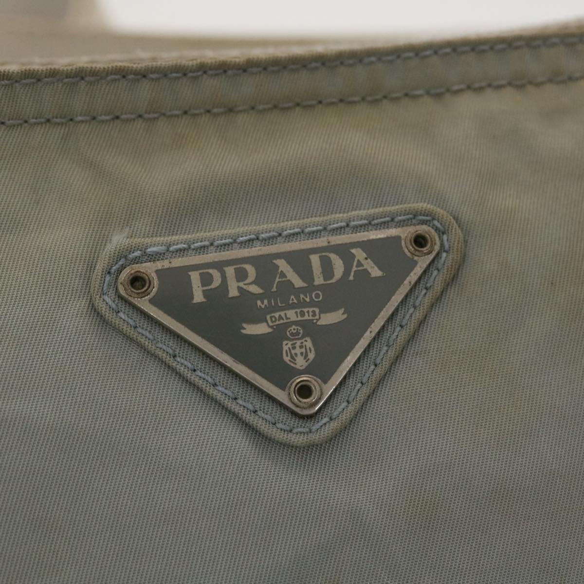 PRADA Shoulder Bag Nylon Gray  40348