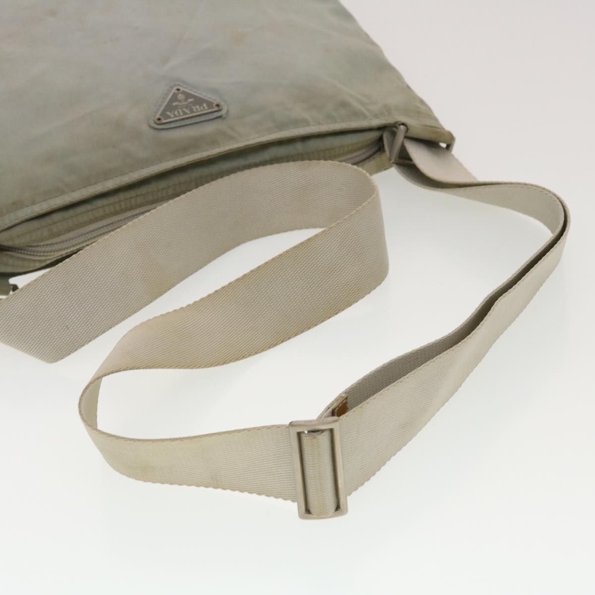 PRADA Shoulder Bag Nylon Gray  40348