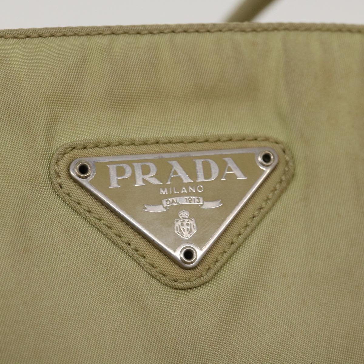 PRADA Shoulder Bag Nylon Khaki  40350