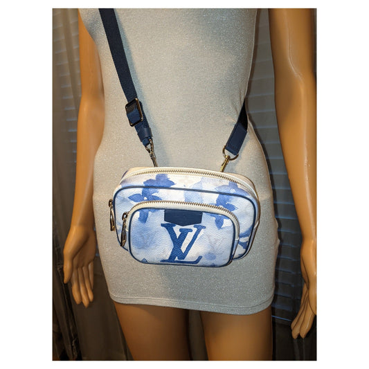 Louis Vuitton Monogram Watercolor Outdoor Pouch Blue Unisex