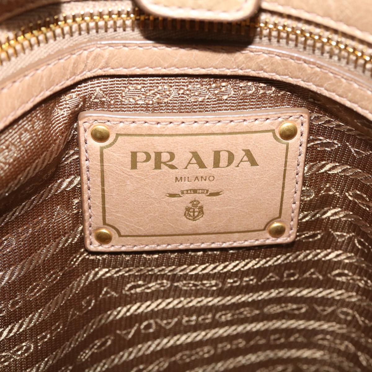 PRADA Shoulder Bag Leather 2way Brown  41960