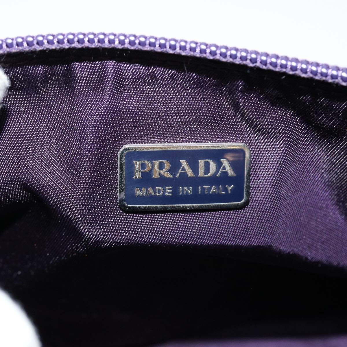 PRADA Accessory Pouch Nylon Purple  42092