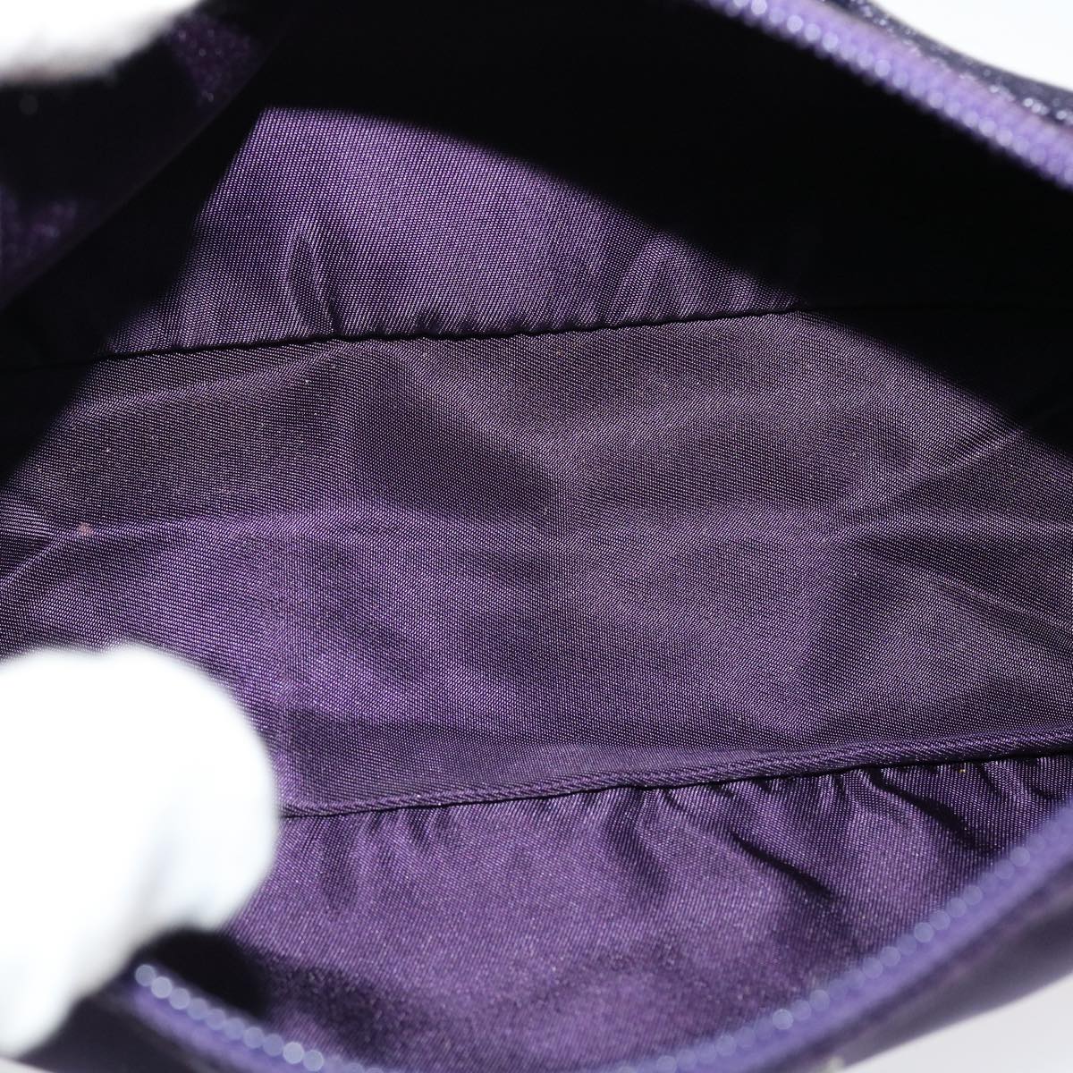 PRADA Accessory Pouch Nylon Purple  42092