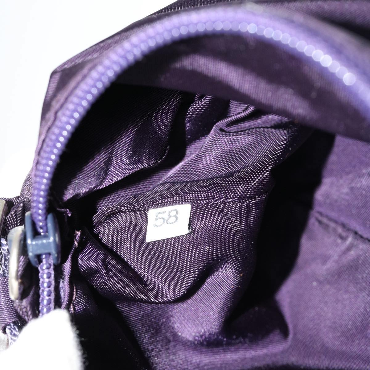 PRADA Accessory Pouch Nylon Purple  42092