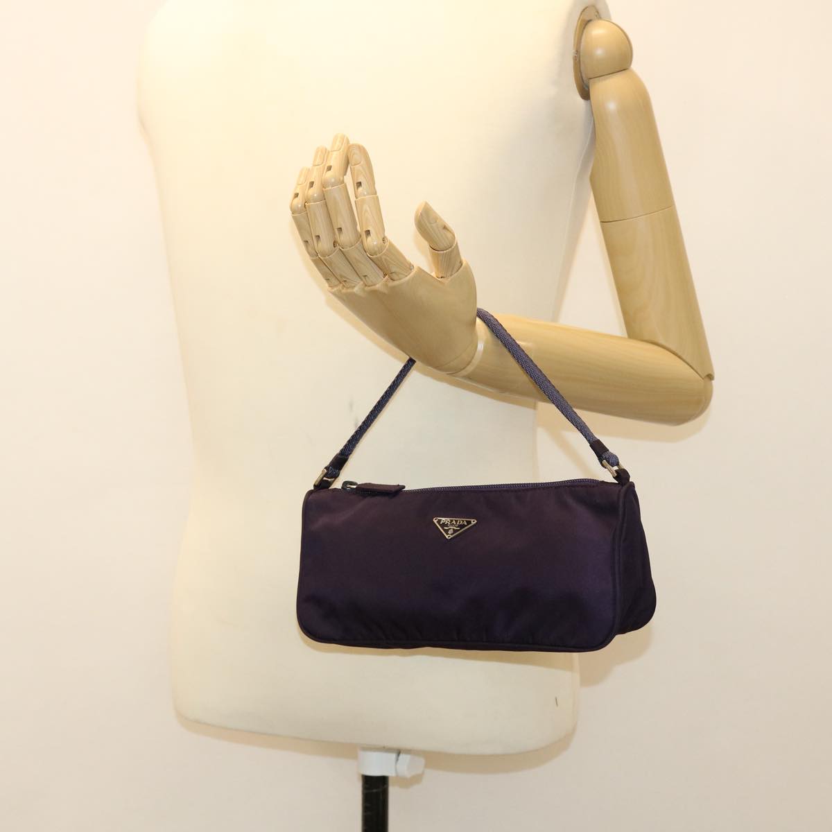 PRADA Accessory Pouch Nylon Purple  42092