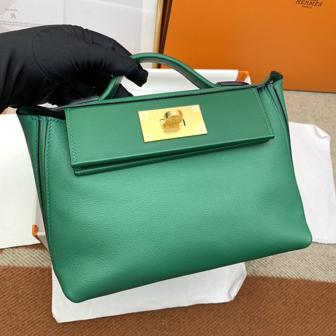 HM 24/24 Mini Evercolor Swift Green For Women, Womenâ€™s Handbags, Shoulder Bag 8.2in/21cm