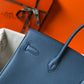 HM Birkin Blue For Women Gold-Toned Hardware 11in/30cm